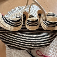 かごバッグ　新品　ハンドメイド　レディース　バッグ　夏　おしゃれの画像