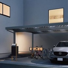愛媛県　外構工事　カーポート　駐車場　折半屋根　LIXIL 激安　施工費税込みの画像