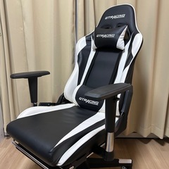 GTRACING ゲーミングチェア 黒/白 ※直接引取限定