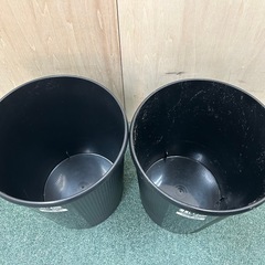 ゴミ箱2個セット　雑貨　ブラック　プラスチックの画像