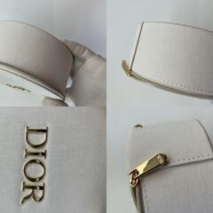 Ｃｈｒｉｓｔｉａｎ　Ｄｉｏｒ　化粧ポーチ　ミラー付　ホワイト　ノベルティ　送料無料の画像