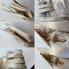 ＢＶＬＧＡＲＩ　ポーチ（19×10×3ｃｍ）（7.48×3.94×1.18 inch）　ベージュ 送料無料の画像