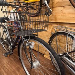 中古整備品　試乗できます　27インチオートライト、6段変速付き自転車の画像