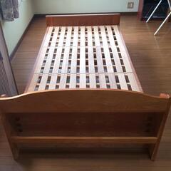宮付きシングルベッド マットレス付きの画像