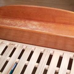 宮付きシングルベッド マットレス付きの画像