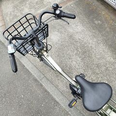 【美品】YAMAHA PAS Babby un PA20BXLR バッテリー12.3Ah ディープフォレスト ヤマハ 電動アシスト自転車 20インチ パス バビー アン 3段変速 譲渡証明書の画像