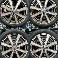 ㊽165/55R15新品タイヤ4本と中古ホイールとナット付きの画像