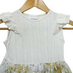 【美品】WILL MERY ウイルメリー 120cm 夏用ワンピース 花柄レーススカート   の画像