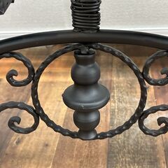 ファンスタンド　フラワースタンド　キャンドルスタンド　金属製　黒　未使用品の画像