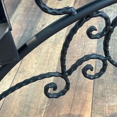 ファンスタンド　フラワースタンド　キャンドルスタンド　金属製　黒　未使用品の画像