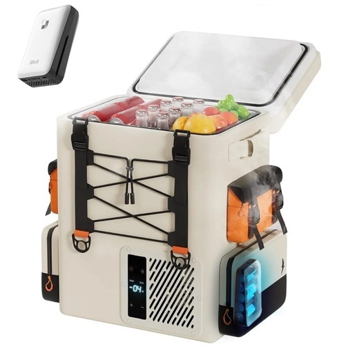 Litheli ポータブル冷蔵庫 バッテリー付き 16L 急速冷凍 車載冷蔵庫