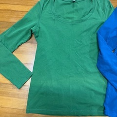 XLレディースカラフルロングTシャツ2枚の画像