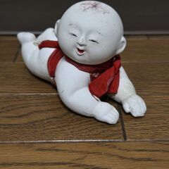 京人形 御所人形 伝統工芸 赤子 赤ちゃん 置物 陶器 骨董 昭和レトロの画像