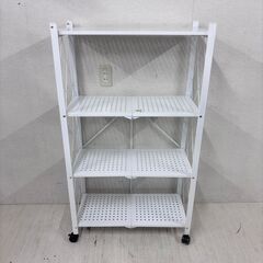  24030  折りたたみキャスター付き４段シェルフ    ◆大...