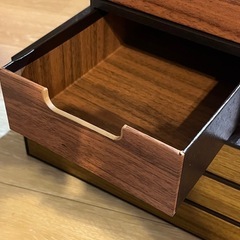 ニトリ リバーシブル　引き出し 3段 2段 セット 収納 ケース　ウォルナット ウォールナット　ブラウンの画像