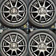 「商談中」㊾165/55R15新品タイヤ4本と中古美品ホイールとナット付きの画像