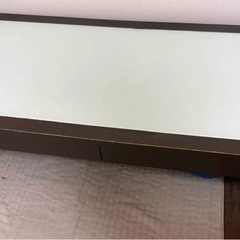 ダークブラウンローテーブル引出し付き