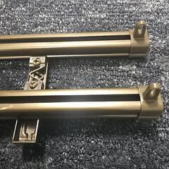【中古】カーテンレール2連1本【伸縮104cm〜180cm】ブロンズ色の画像