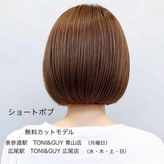 【表参道】無料カットモデル【月曜限定】 🎀上品ボブ✂️