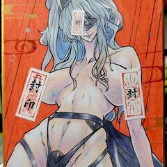 ミニ色オリジナル紙手描きイラスト