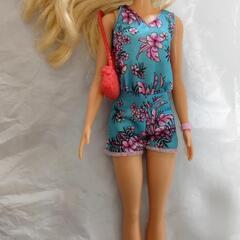 バービー人形 青地に花柄ジャンプスーツ Barbie 