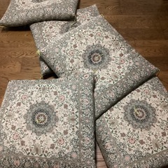 仏教風模様クッション5枚