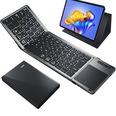 折りたたみ キーボード bluetooth ワイヤレスタッチパッ...