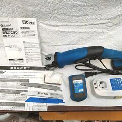 高儀 EARTHMAN DN-110LI 14.4V 充電式電気のこぎり＋電池＋充電器セット（中古品）の画像