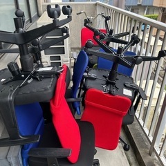 中古　サンワサプライ　ガスチェアー　事務椅子　の画像