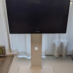 テレビスタンド白　ハイタイプ　EEX-TVS008
