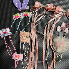 ヘアゴム ヘアアクセサリー ヘアピン 髪飾り セット中古まとめ売り①の画像
