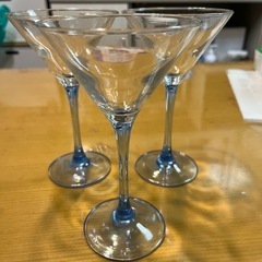 レトログラス　カクテルグラス　3個の画像