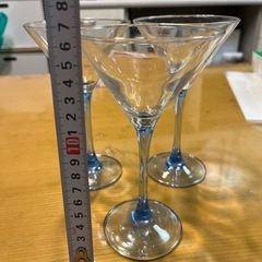レトログラス　カクテルグラス　3個の画像