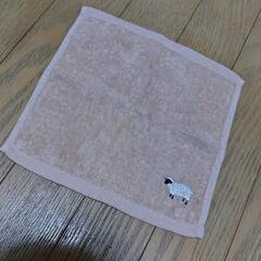 羊刺繍タオルハンカチ