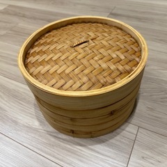 竹製 3段重ね 蒸し器 せいろ　蓋付き