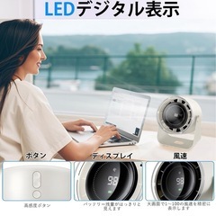 サーキュレーター 扇風機 卓上扇風機 静音 小型 壁掛け Type-C充電式の画像