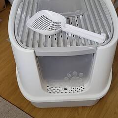 猫用トイレ オープントップ ホワイトの画像