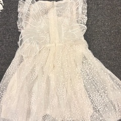 ベビードレス　ワンピース　レース　白　90の画像