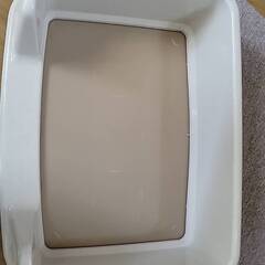 猫用トイレ 四角形 ペットシーツ用 ピンクの画像