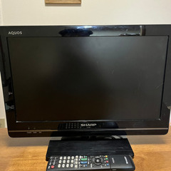SHARP 19インチテレビ　リモコン付
