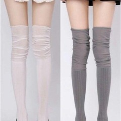 新品ニーハイリブソックスの画像