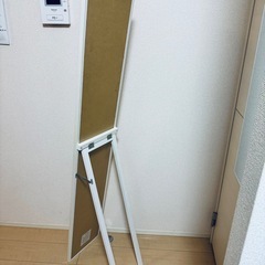 姿見/スタンドミラー 全身鏡 
白の画像