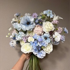 ミッキー　ウエディングブーケ　造花の画像