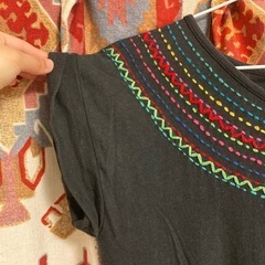 チチカカ オールインワン セットアップ ロンパース　刺繍付き半袖 Mサイズの画像