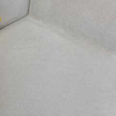 J9646　NITORI　ニトリ　二人掛けソファ　肘付きローソファ　ホワイト　クリーニング済み【リユースのサカイ柏店】参考価格15,990円の画像