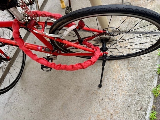 GIANT ジャイアントオレンジ専用空気入れ鍵付き背クロスバイク