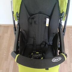 GRACO　ベビーカー　A型ベビーカー　黄緑　星　持ち手調整可　両対面式✨️　荷物フックおまけつけます💓　の画像