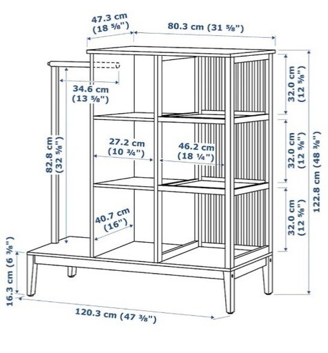 送料込み　値下げ相談可 NORDKISA ノールドシーサ IKEA シェルフ NORDKISA ノールドシーサ オープンワードローブ 引き戸付き, 竹