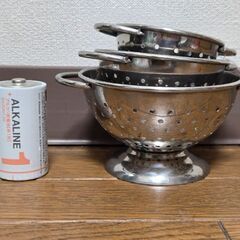 調理器具 ミニチュア コランダー ステンレス 水切りザル インテ...