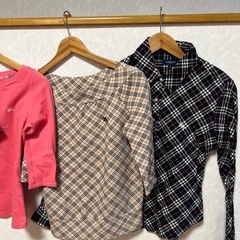 ★まとめ売り★ BURBERRY 6点 レディース お買い得品 チェック カットソー 長袖 半袖 クロップドパンツの画像